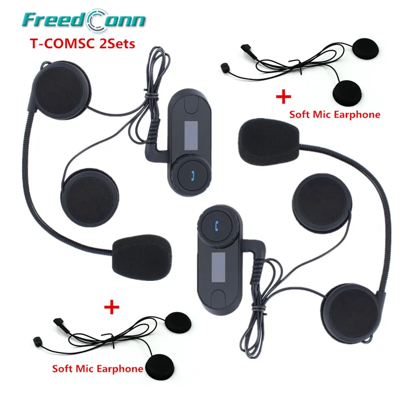 Freedconn TCOM-SC Full Duplex Motorcycle Helmet Intercom Headsets T-COMSC BT Interphones Earphones + FM LCD Screen Hard+soft Mic
Freedconn TCOM-SC Full Duplex Motorcycle Helmet Intercom Headsets T-COMSC BT Interphones Earphones + FM LCD Screen Hard+soft Mic