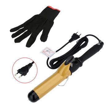 38mm Hair Curling Iron with Glove Ceramic Hair Curler Wand Roller Home Use Salon Professional Hair Styling Tool 110-240V EU Plug
38mm Hair Curling Iron with Glove Ceramic Hair Curler Wand Roller Home Use Salon Professional Hair Styling Tool 110-240V EU Plug