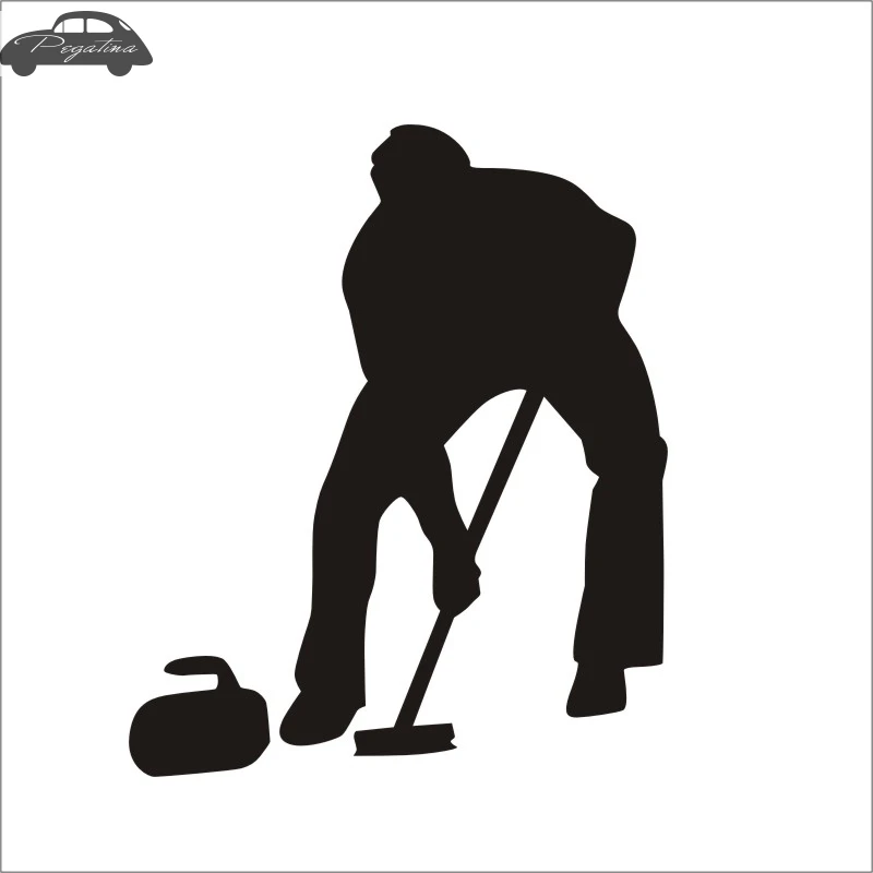 Pegatina Skiing Curling Car Rear Glass Sticker Winter Sports Decal Ski Posters Vinyl Wall Decals Decor Mural Skiing Sticker