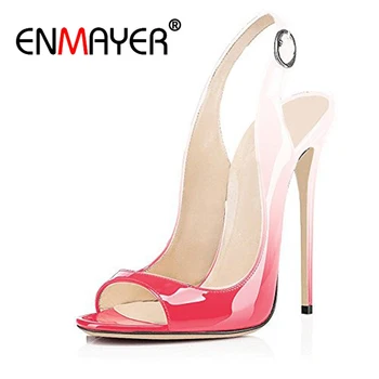 ENMAYER Sexy Woman shoes High Heels Sandals Summer New Peep Toe Thin heels Denim Buckle strap Thin heels Lady shoes Causal CR7
ENMAYER Sexy Woman shoes High Heels Sandals Summer New Peep Toe Thin heels Denim Buckle strap Thin heels Lady shoes Causal CR7