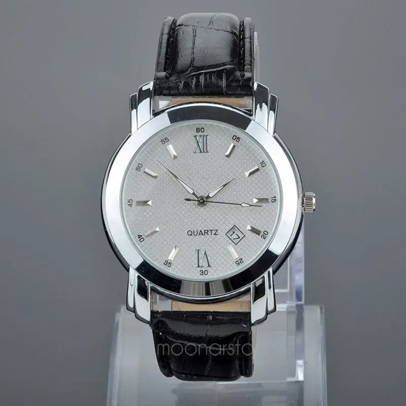 Brand Fashion Roman Dial Calendar Dress Watch Mens Elegant Leather Black Analog Quartz Sports Wrist Watch Relogio Masculino
Brand Fashion Roman Dial Calendar Dress Watch Mens Elegant Leather Black Analog Quartz Sports Wrist Watch Relogio Masculino