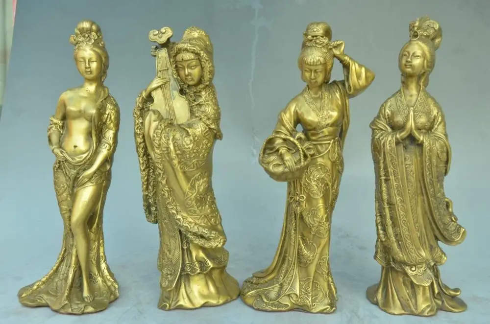 Старинная китайская Бронзовая статуя Ван чжаоцзюнь из 4 старинных известных прекрасных красавиц
Старинная китайская Бронзовая статуя Ван чжаоцзюнь из 4 старинных известных прекрасных красавиц