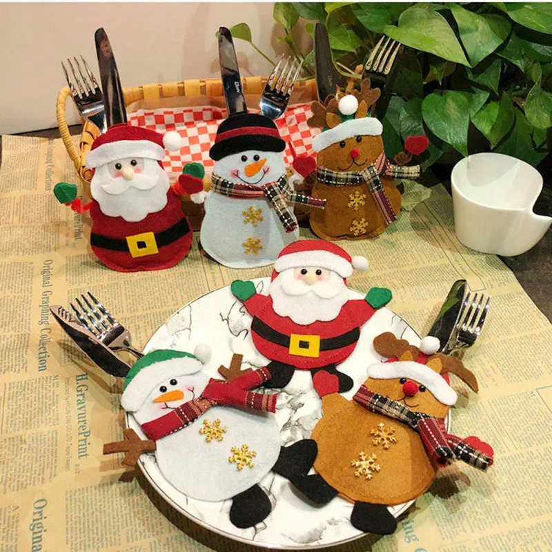 Christmas Tableware Cutlery Cover Santa Claus Elk Snowman Tableware Bag Home Bar Dinner Decor Children Christmas Gift 3pcs
Christmas Tableware Cutlery Cover Santa Claus Elk Snowman Tableware Bag Home Bar Dinner Decor Children Christmas Gift 3pcs