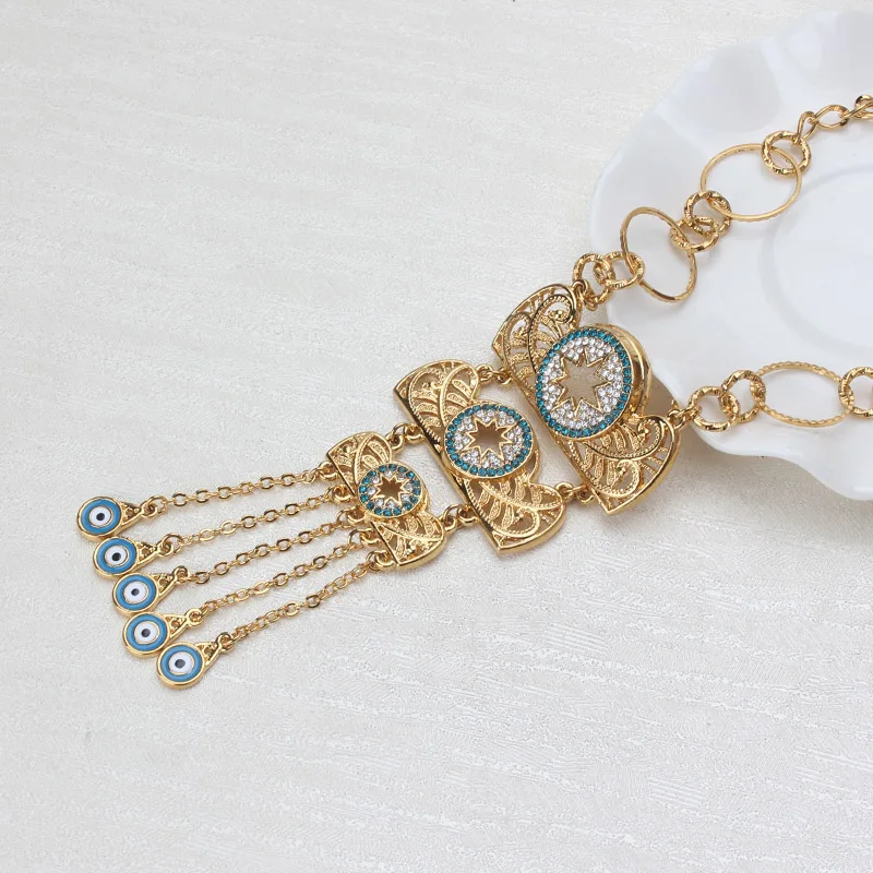 1pc Pendant Necklace Evil Eye Heavy Metal Chain Necklace Women Fashion Jewelry Crystal Tassel Necklace Bohemian 5 Styles
1pc Pendant Necklace Evil Eye Heavy Metal Chain Necklace Women Fashion Jewelry Crystal Tassel Necklace Bohemian 5 Styles