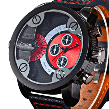 OULM Brand Watches Men Fashion Leather Band Multiple Time Zone Japan movt Casual Quartz Watch Reloj Hombre Marca Original Moda 
OULM Brand Watches Men Fashion Leather Band Multiple Time Zone Japan movt Casual Quartz Watch Reloj Hombre Marca Original Moda