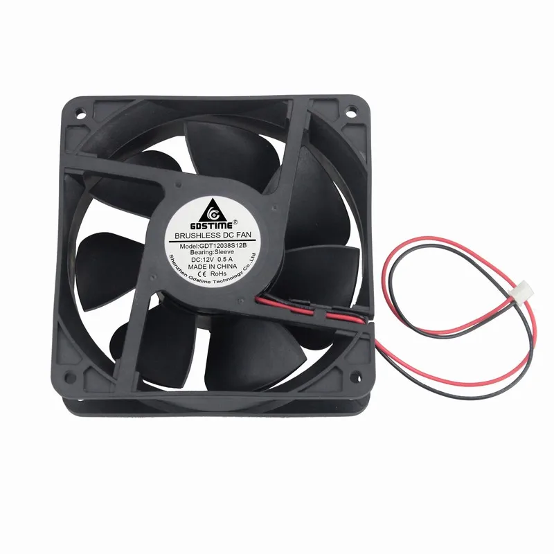 Gdstime 5 Pcs 12-Volt 120mm x 38mm 2Pin DC Brushless Cooling Fan 12V Exhaust Ventilation Motor Cooler Fan 120*120*38mm 12038s
Gdstime 5 Pcs 12-Volt 120mm x 38mm 2Pin DC Brushless Cooling Fan 12V Exhaust Ventilation Motor Cooler Fan 120*120*38mm 12038s