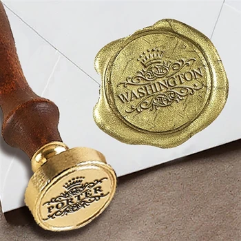 Personalized Custom Wax Seal Stamp with Name on 1" Die-#158 Times Roman Font with Fleurs and Crown
Personalized Custom Wax Seal Stamp with Name on 1" Die-#158 Times Roman Font with Fleurs and Crown
