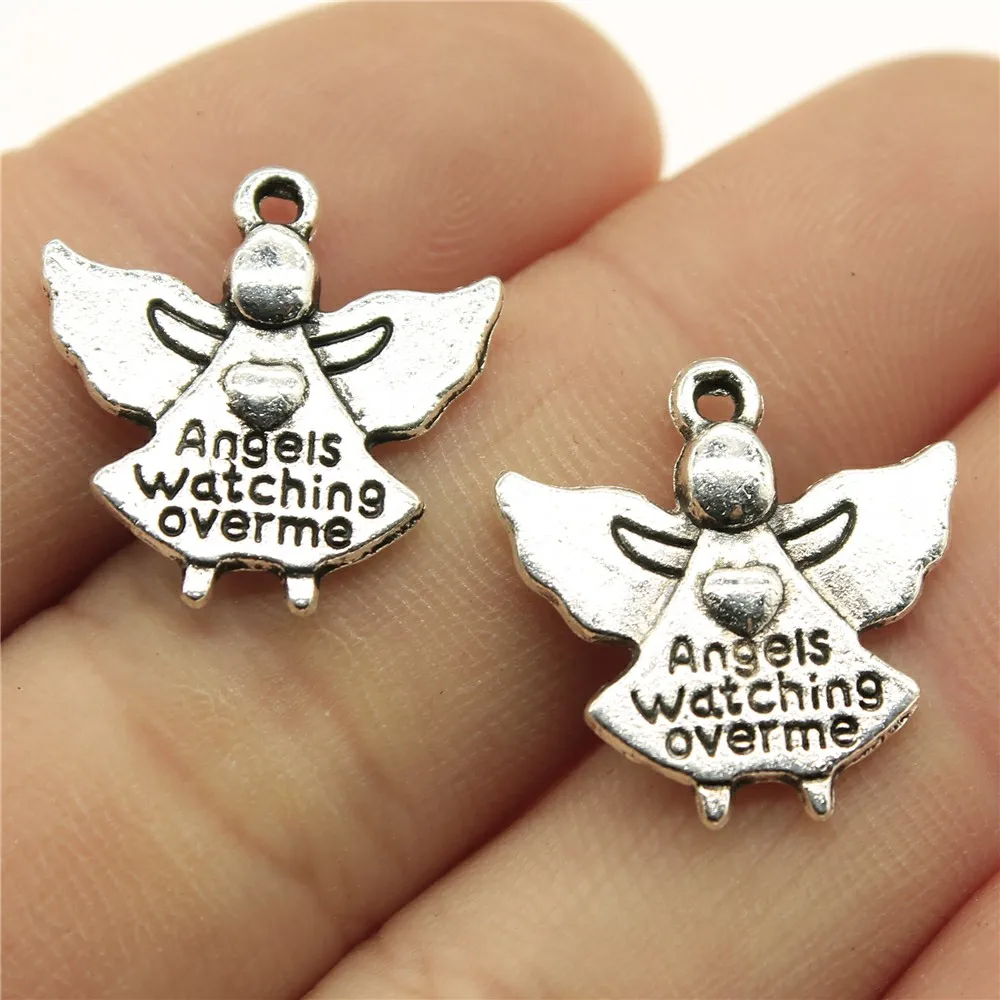 20pcs/lot Angels Watching Over Me Charms For Jewelry Making 0.8x0.8 inch (20x19mm) Antique Silver Plated Accessories
20pcs/lot Angels Watching Over Me Charms For Jewelry Making 0.8x0.8 inch (20x19mm) Antique Silver Plated Accessories