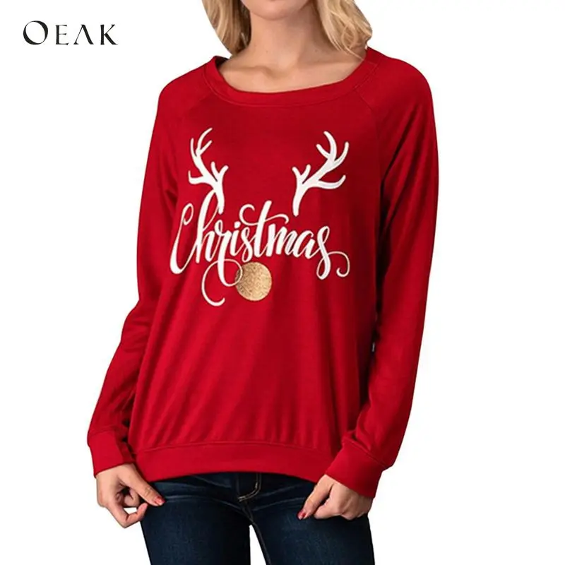 OEAK Plus Size Long Sleeve Women Christmas Hoodies Pullover Autumn Winter Elk Letter Print Knitted Jumper Sweatshirt Tops 2018
OEAK Plus Size Long Sleeve Women Christmas Hoodies Pullover Autumn Winter Elk Letter Print Knitted Jumper Sweatshirt Tops 2018