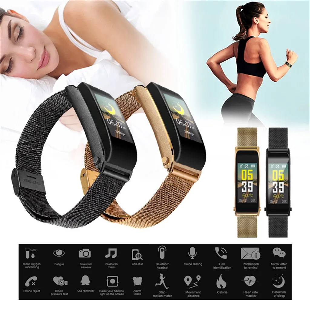 Smart Bracelet Bluetooth Headset Call Heart Rate Blood Pressure Monitor Watch dropshipping #411
Smart Bracelet Bluetooth Headset Call Heart Rate Blood Pressure Monitor Watch dropshipping #411