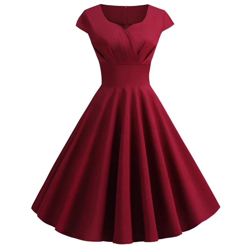 New Women Vintage Dress Summer Short Sleeve V Neck Casual Swing Retro Office Party Dresses Vestidos Robe Femme 2019 Plus Size
New Women Vintage Dress Summer Short Sleeve V Neck Casual Swing Retro Office Party Dresses Vestidos Robe Femme 2019 Plus Size
