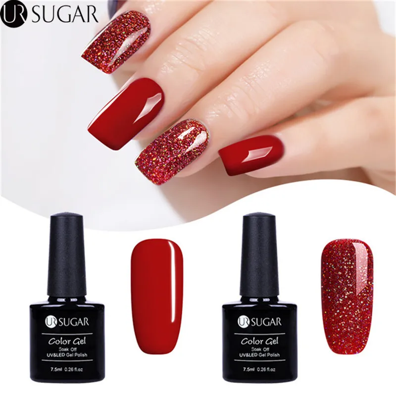 UR SUGAR 2Pcs/lot Nail Gel Polish Set Purple Red Pink Nail Art Glitter UV Gel Polish Soak Off Semi Permanent Led Gel Lacquer
UR SUGAR 2Pcs/lot Nail Gel Polish Set Purple Red Pink Nail Art Glitter UV Gel Polish Soak Off Semi Permanent Led Gel Lacquer