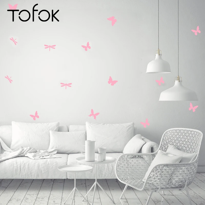 Tofok Dragonfly Butterfly Nordic Style Wall Stickers Children Girl Room Decoration Students' Dormitory Living Room Wall Stickers
Tofok Dragonfly Butterfly Nordic Style Wall Stickers Children Girl Room Decoration Students' Dormitory Living Room Wall Stickers