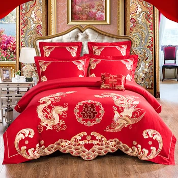 Red Egyptian Cotton Luxury Duvet cover Bedding set King size Queen Bed sheet set Embroidery Wedding Gift Bed set Pillow shams
Red Egyptian Cotton Luxury Duvet cover Bedding set King size Queen Bed sheet set Embroidery Wedding Gift Bed set Pillow shams