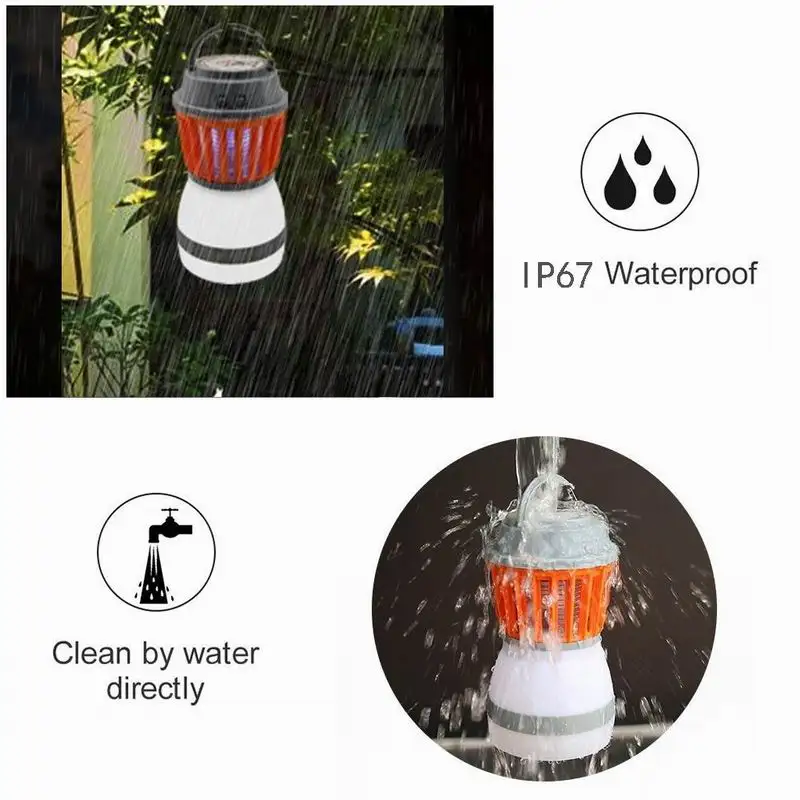 2-in-1 Portable LED Camping Light Mosquito Killer Lamp With Solar Panel USB Charging Outdoor Indoor Waterproof Pest Repeller (23)
