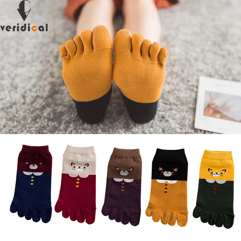 VERIDICAL 5 pairs/lot five fingers socks for woman girl cotton cute cat toe socks hip hop Japanese style harajuku ankle socks
VERIDICAL 5 pairs/lot five fingers socks for woman girl cotton cute cat toe socks hip hop Japanese style harajuku ankle socks