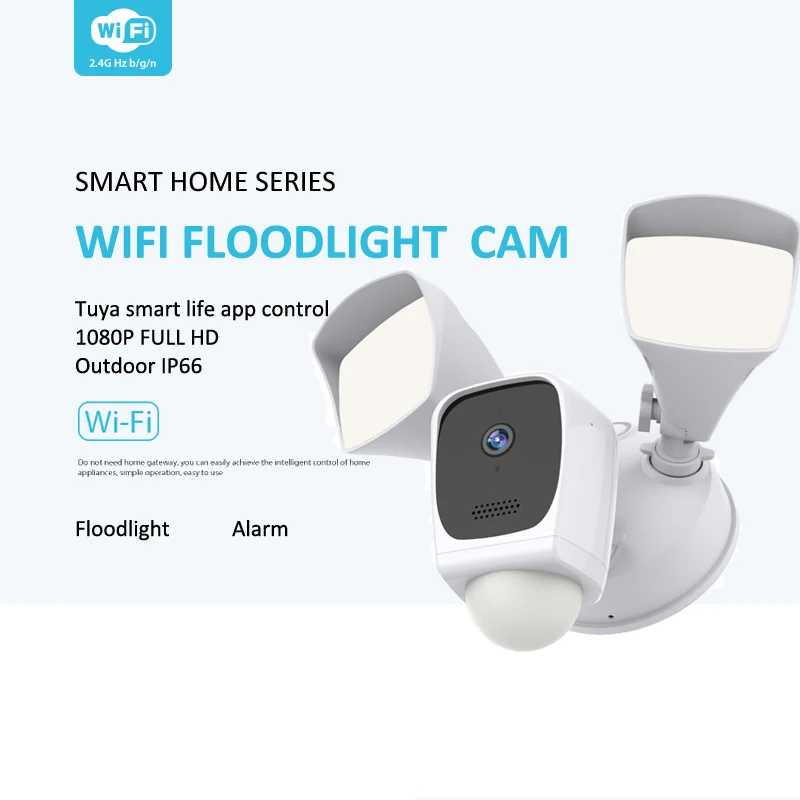 Tuya smart life Security IP CAMERA floodlight WIFI camera outdoor ip66 with build in alarm and two way audio PIR detection
Tuya smart life Security IP CAMERA floodlight WIFI camera outdoor ip66 with build in alarm and two way audio PIR detection
