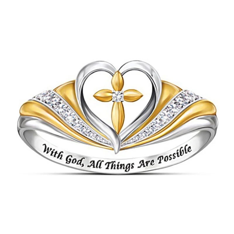 2019 Luxury Heart Wedding Rings For Women Girl Jewelry Gold Silver Color Cross Engagement Rings Female
2019 Luxury Heart Wedding Rings For Women Girl Jewelry Gold Silver Color Cross Engagement Rings Female