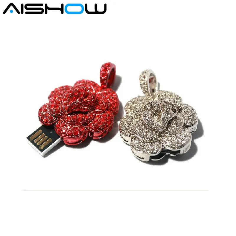 Real capacity pendrive necklace USB thumb Crystal rose blooming flower style USB stick 4GB/8GB/16GB/32GB lover gift pen drives
Real capacity pendrive necklace USB thumb Crystal rose blooming flower style USB stick 4GB/8GB/16GB/32GB lover gift pen drives