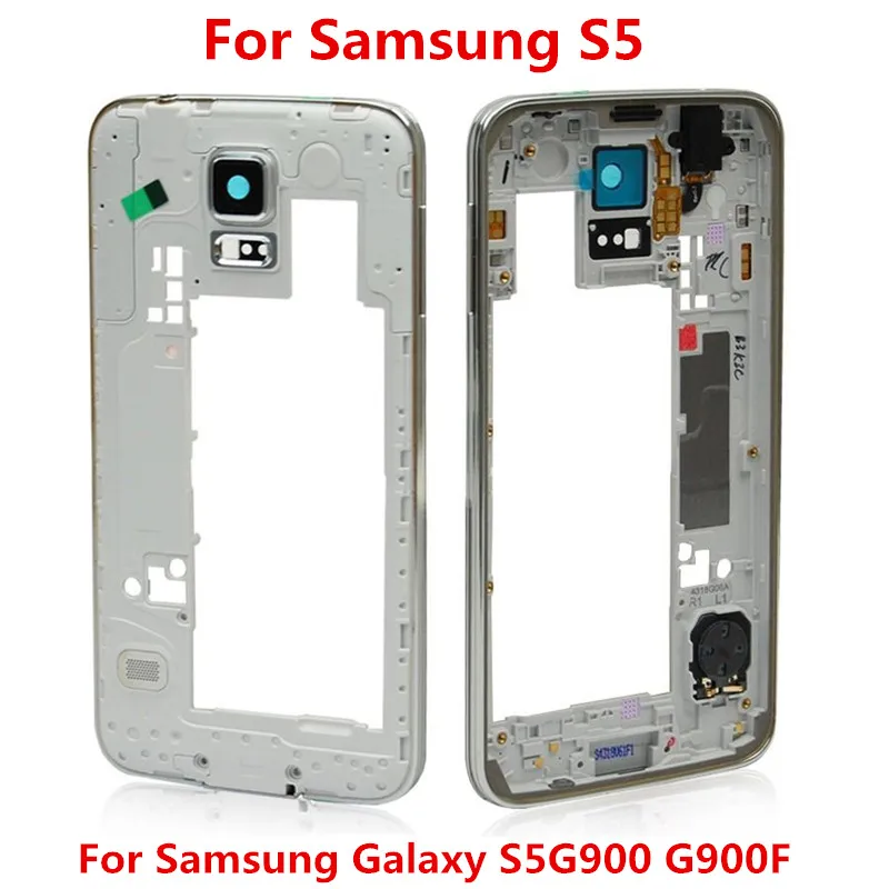 Внимание на Samsung S5 Ближний знака Рамка рамка Корпус Замена для Galaxy G900 G900F Высокое