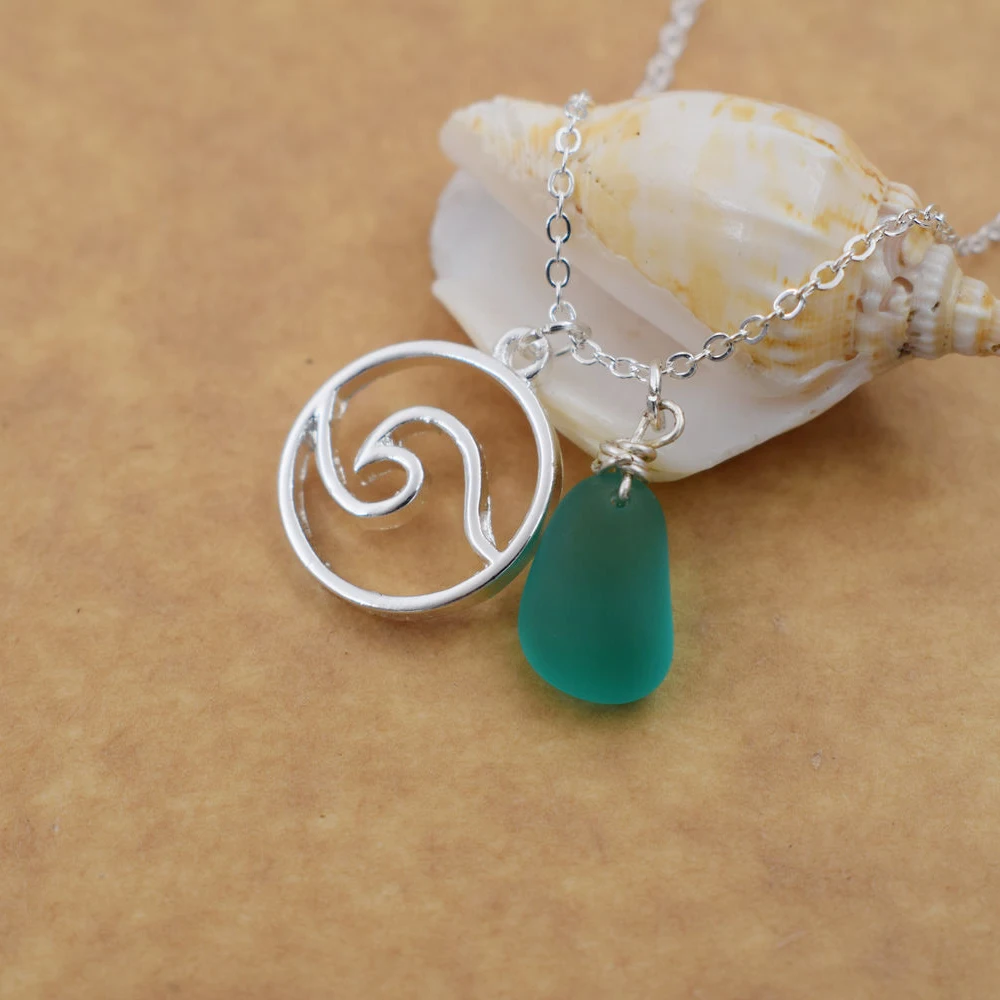 SanLan minimalist Wave Pendant sea glass jewelry Ocean Wave Necklace
SanLan minimalist Wave Pendant sea glass jewelry Ocean Wave Necklace