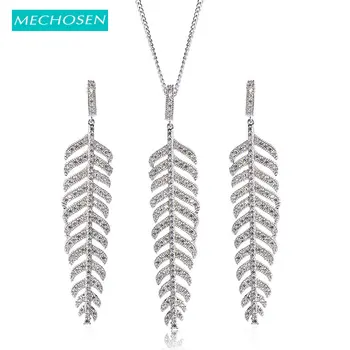 MECHOSEN Sparkling Cubic Zirconia Leaf Jewelry Sets Necklace Earrings Women Wedding Bridal Party Femelle Dress Accessories Joyas
MECHOSEN Sparkling Cubic Zirconia Leaf Jewelry Sets Necklace Earrings Women Wedding Bridal Party Femelle Dress Accessories Joyas