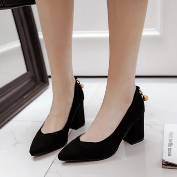 Dress Shoes Women High Heels Metal Shoes Spring/Autumn Large Size 46 Sexy Pointed Toe Square Heel Flock Pumps For Ladies 34-46
Dress Shoes Women High Heels Metal Shoes Spring/Autumn Large Size 46 Sexy Pointed Toe Square Heel Flock Pumps For Ladies 34-46