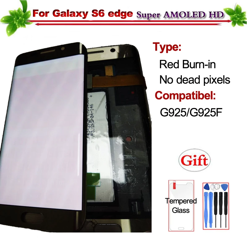 Red Burn-in for Samsung Galaxy S6 Edge G925 G925F G925A Lcd Display Touch Screen Digitizer Assembly With Frame 5.1" Super Amoled
Red Burn-in for Samsung Galaxy S6 Edge G925 G925F G925A Lcd Display Touch Screen Digitizer Assembly With Frame 5.1" Super Amoled