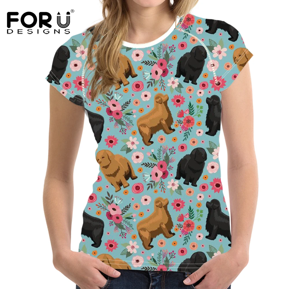 FORUDESIGNS Clothing Women 2018 Summer Newfoundland Flower Short Sleeve T Shirt Women Cute Tee Femme Causal Basic T-shirt Blusas
FORUDESIGNS Clothing Women 2018 Summer Newfoundland Flower Short Sleeve T Shirt Women Cute Tee Femme Causal Basic T-shirt Blusas