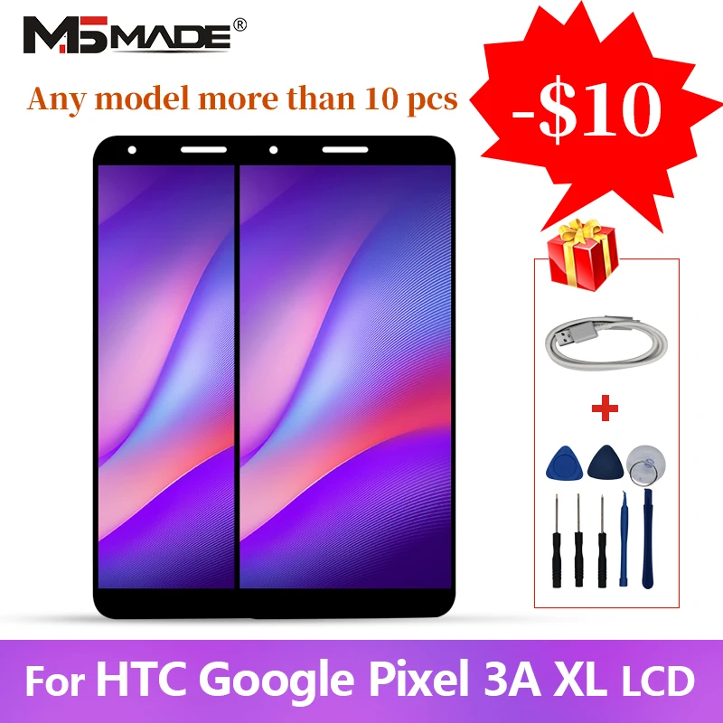 AMOLED For HTC Google Pixel 3A XL LCD Touch Screen Digitizer Display Replacement Assembly Parts Free Shipping Pixel 3AXL Display
AMOLED For HTC Google Pixel 3A XL LCD Touch Screen Digitizer Display Replacement Assembly Parts Free Shipping Pixel 3AXL Display