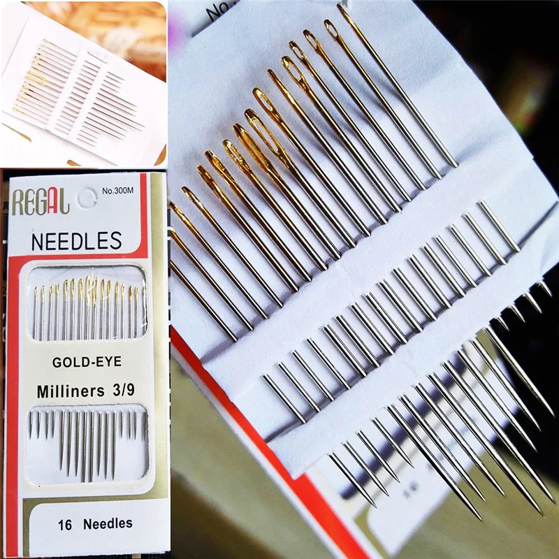 16PCS/Bag Tail Gold Plated Stainless Steel Hand Sewing Needles Paper Box Package Home DIY Sewing Combination
16PCS/Bag Tail Gold Plated Stainless Steel Hand Sewing Needles Paper Box Package Home DIY Sewing Combination