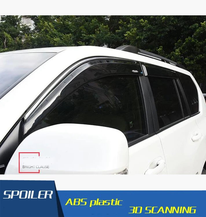 Для PRADO Пластиковый оконный козырек Vent Shades Защита от солнца и дождя для LAND CRUISER