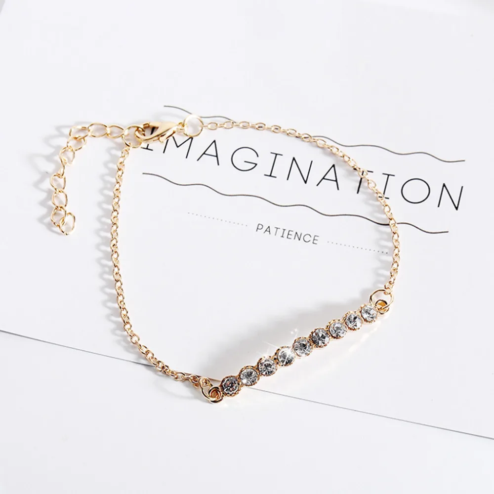 Fashion And Simple Bracelets With Zircon Gold Shaped Hand Chain For Women's Jewelry Wristlet Ornaments Flawless Bracelet Trinket
Fashion And Simple Bracelets With Zircon Gold Shaped Hand Chain For Women's Jewelry Wristlet Ornaments Flawless Bracelet Trinket