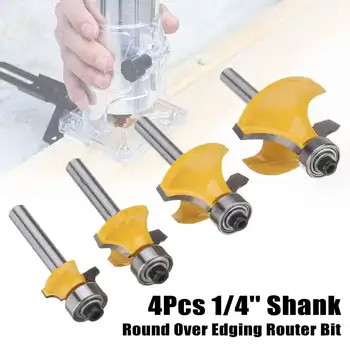4Pcs 1/2" 3/8" 1/4" 1/8" Radius Round Over Edging Router Bit 1/4" Shank Round Over Edging Router Bit for Woodworking Tools
4Pcs 1/2" 3/8" 1/4" 1/8" Radius Round Over Edging Router Bit 1/4" Shank Round Over Edging Router Bit for Woodworking Tools