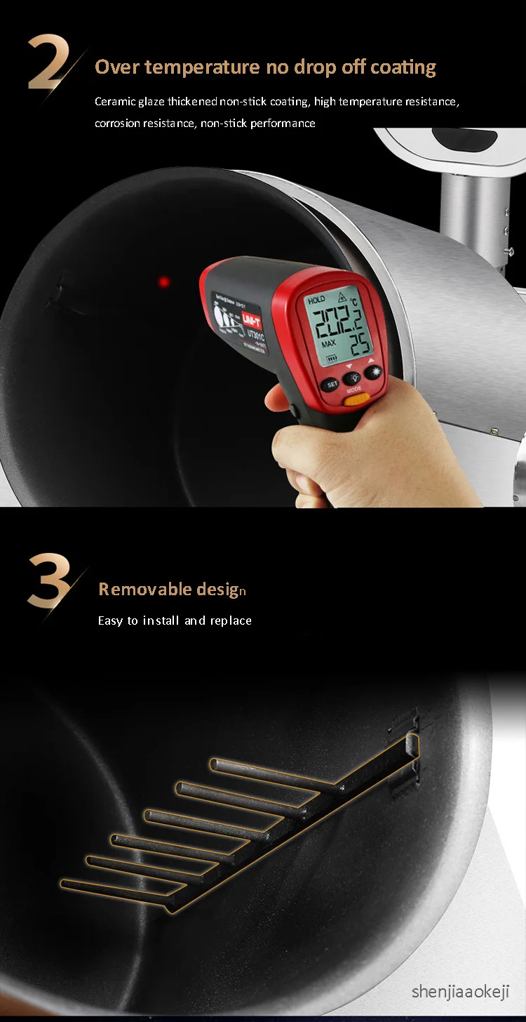 Description Picture 6 of itemAutomatic drum cooking machine intelligent wok cooking robot stir-fried cooking machine commercial fried dishes machine 220V