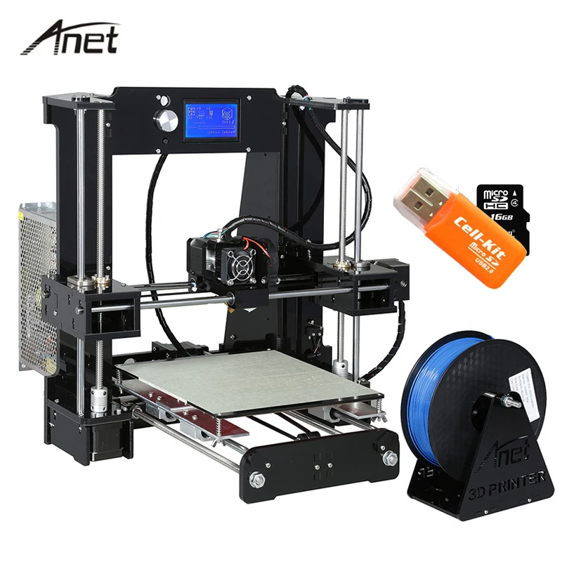 

High Precision Anet A6 A8 3D Printer High Print Speed Reprap i3 Impresora 3D DIY Kit Aluminum Hotbed with 16G SD Card Filament