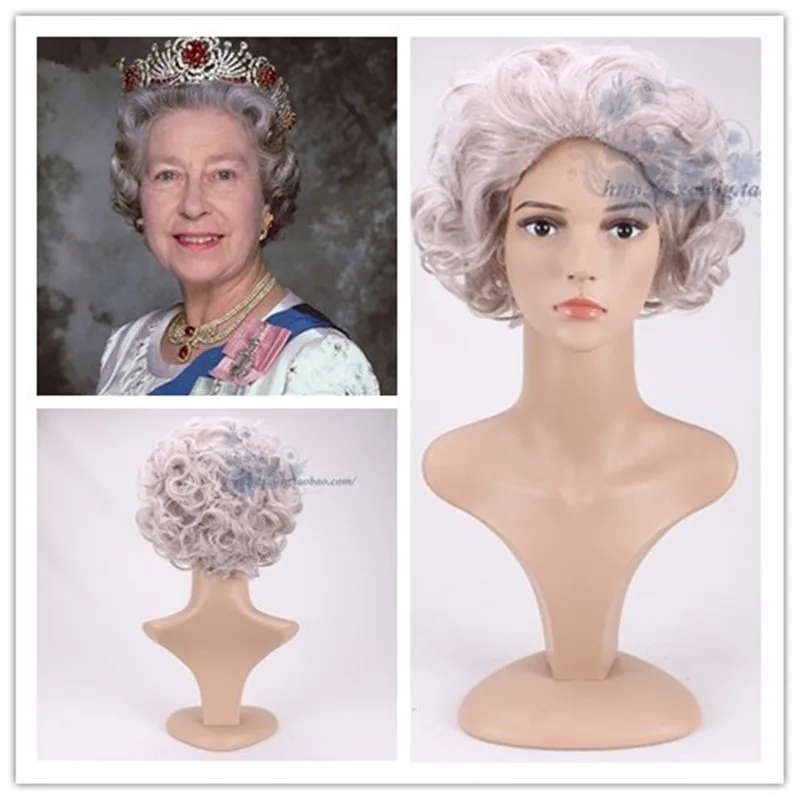Role Play Egland Elizabeth Queen Silver Grandma wavy wig Holiday Old Lady costumes
Role Play Egland Elizabeth Queen Silver Grandma wavy wig Holiday Old Lady costumes
