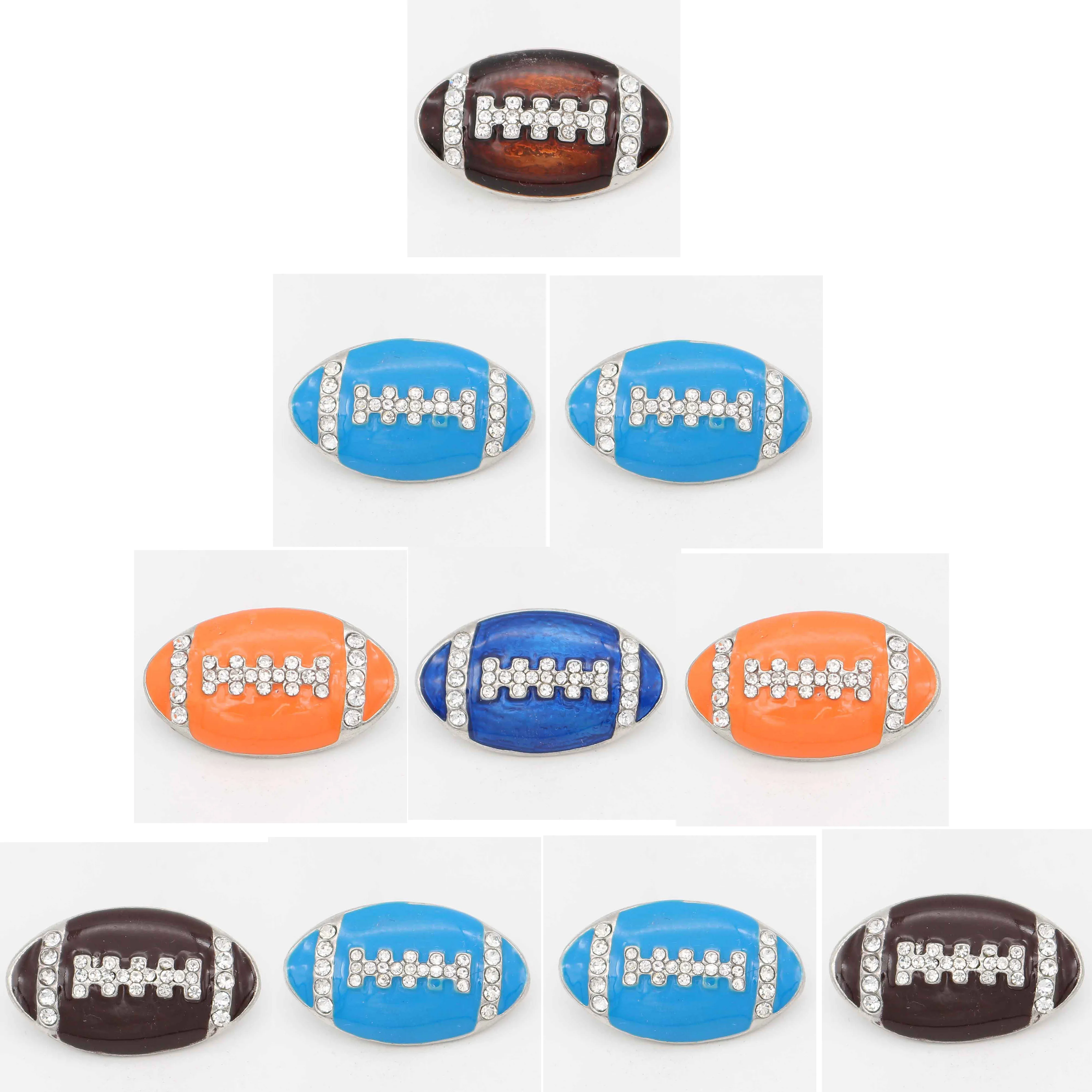 2019 New Ball Snap Jewelry Rhinestone Crystal Rugby 18mm Metal Buttons Vintage Fit Bracelet Charm for men | Украшения и