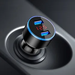 Автомобильное зарядное устройство в прикуриватель, с 2-мя USB-портами