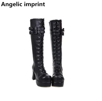 Angelic imprint new mori girl Women motorcycle boots lady high heels lolita shoes woman princess dress pumps bowtie 7.5cm 33-47
Angelic imprint new mori girl Women motorcycle boots lady high heels lolita shoes woman princess dress pumps bowtie 7.5cm 33-47