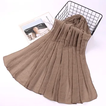 Fashion women muslim solid hijab chiffon crimp crinkle plaid shawl bling scarf pashmina Shiny turban grid hood spring autumn
Fashion women muslim solid hijab chiffon crimp crinkle plaid shawl bling scarf pashmina Shiny turban grid hood spring autumn