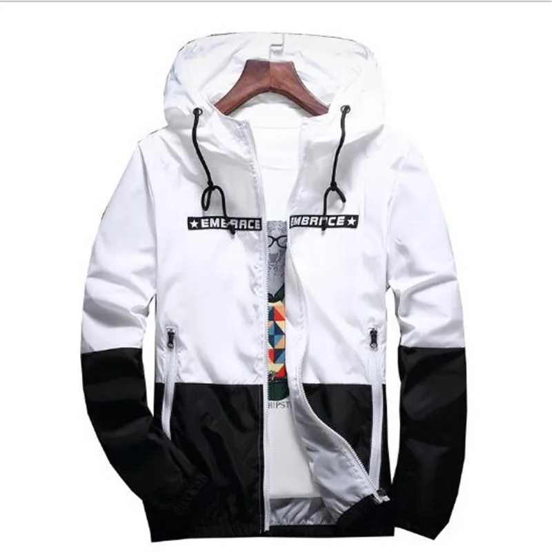 New Spring Autumn Bomber Hooded Jacket Men Casual Slim Patchwork Windbreaker Jacket Male Outwear Zipper Thin Coat Brand Clothing
New Spring Autumn Bomber Hooded Jacket Men Casual Slim Patchwork Windbreaker Jacket Male Outwear Zipper Thin Coat Brand Clothing