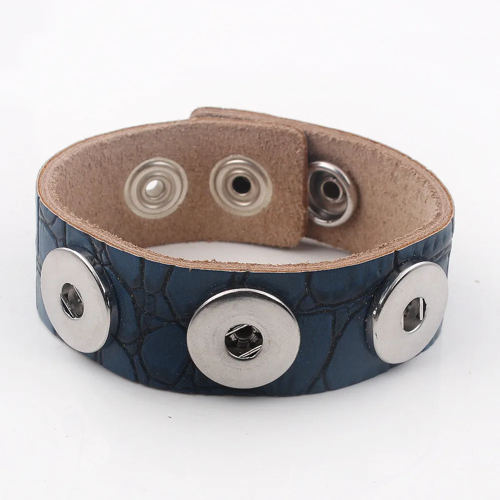 Leather bracelet Random multicolor 18mm Snap Bracelet Metal Snap Button Charms Angle Jewelry Bracelet for Women and men B-0003
Leather bracelet Random multicolor 18mm Snap Bracelet Metal Snap Button Charms Angle Jewelry Bracelet for Women and men B-0003