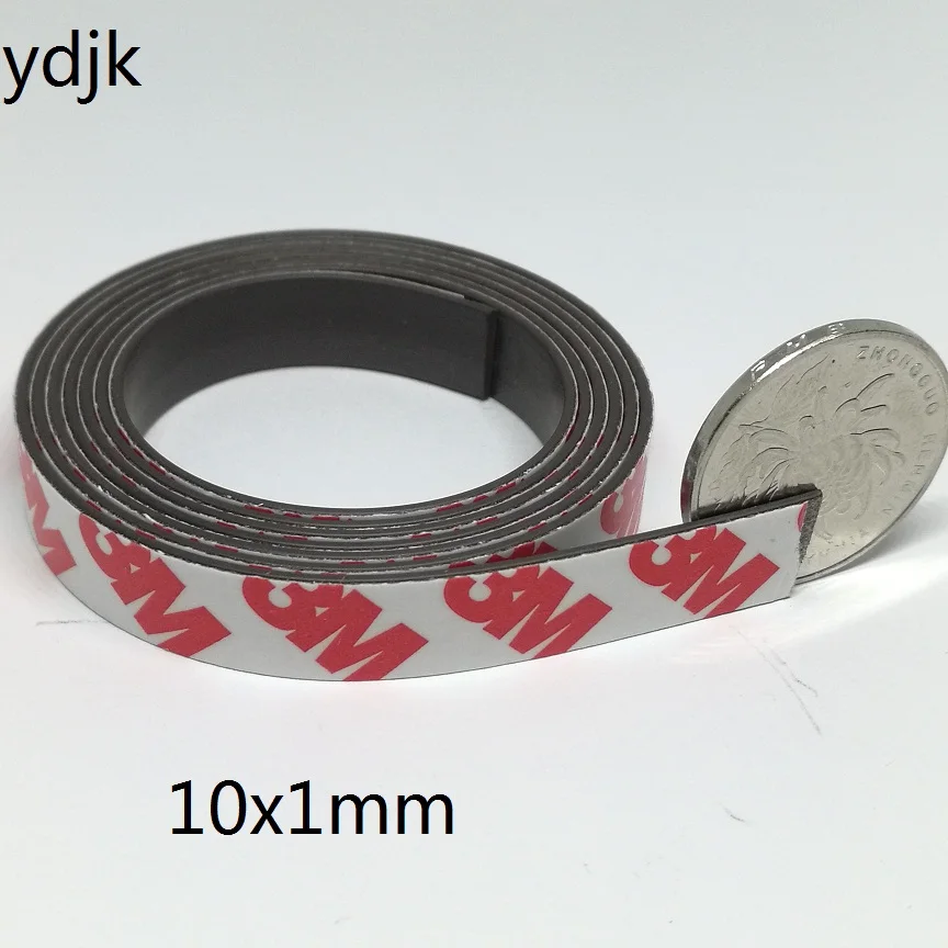 1 м/лот резиновый магнит 10*1 20*1 30*1 мм самоклеящаяся Гибкая магнитная полоса