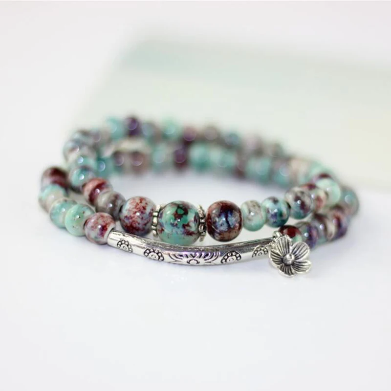Antique Small Flower Ceramic Beads Bracelets Bangle for Women Female Fashion Jewelry Bohemia Flower Bracelets Party Accessories
Antique Small Flower Ceramic Beads Bracelets Bangle for Women Female Fashion Jewelry Bohemia Flower Bracelets Party Accessories