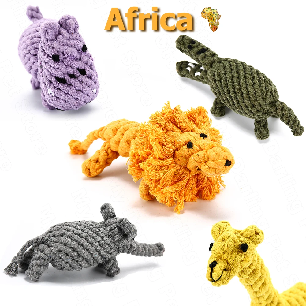 Africa Animals Dog Chew Toys Pet Interactive Cotton Ropes Large Small Dogs Outdoor Toy for Puppy Cat Supplies Juguete para Perro
Africa Animals Dog Chew Toys Pet Interactive Cotton Ropes Large Small Dogs Outdoor Toy for Puppy Cat Supplies Juguete para Perro