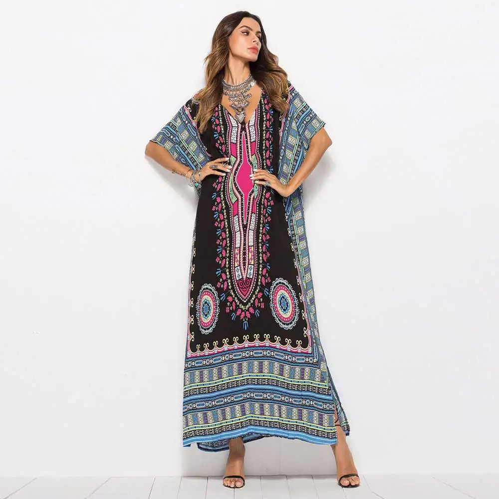 2019 Summer Bohemian Print Batwing Sleeve Women Maxi Dress Moroccan Kaftan Dubai Moroccan Arab Gown Kanga Clothing VKDR1662
2019 Summer Bohemian Print Batwing Sleeve Women Maxi Dress Moroccan Kaftan Dubai Moroccan Arab Gown Kanga Clothing VKDR1662