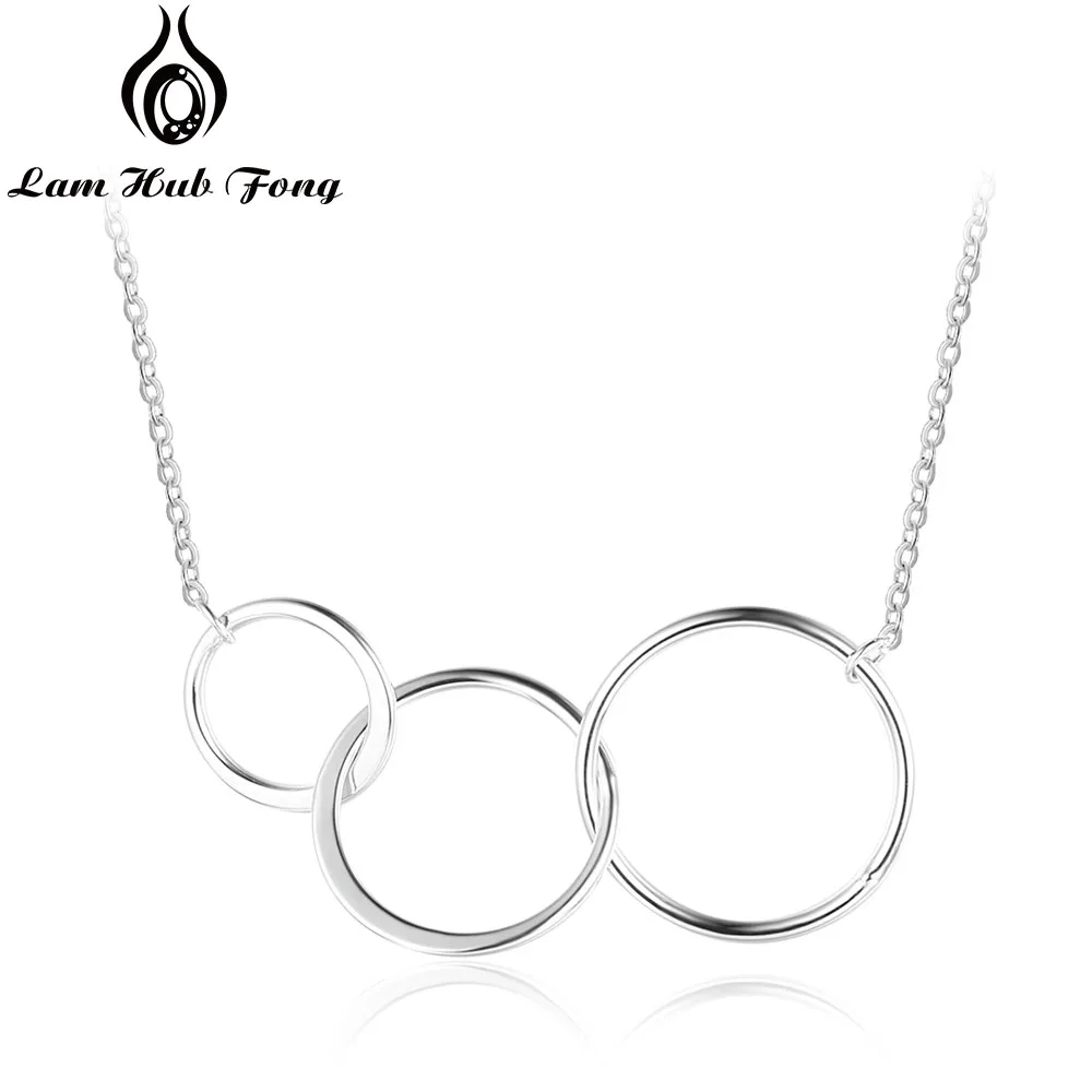 925 Sterling Silver Round Pendant Necklace Women Triple Circle Necklaces Generations Fine Jewelry Birthday Gift (Lam Hub Fong)
925 Sterling Silver Round Pendant Necklace Women Triple Circle Necklaces Generations Fine Jewelry Birthday Gift (Lam Hub Fong)