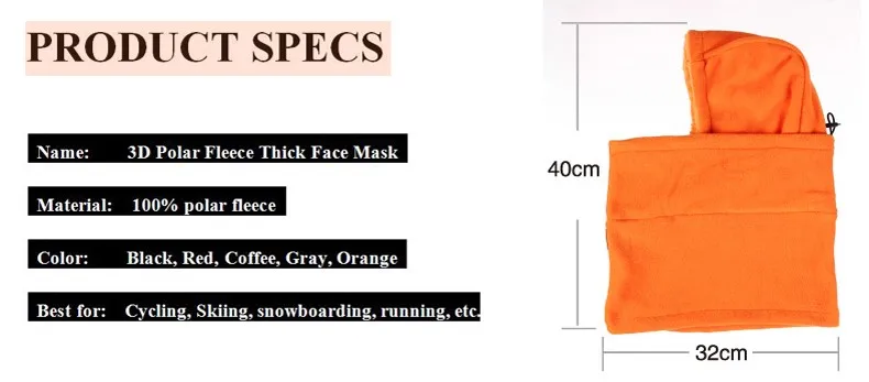 2015 New Motorcycle Cycling Balaclava CS 3D Face Mask Men Women Outdoor Warm Winter Thick Thermal Fleece Neck Scarf Hood Hat Cap (3)