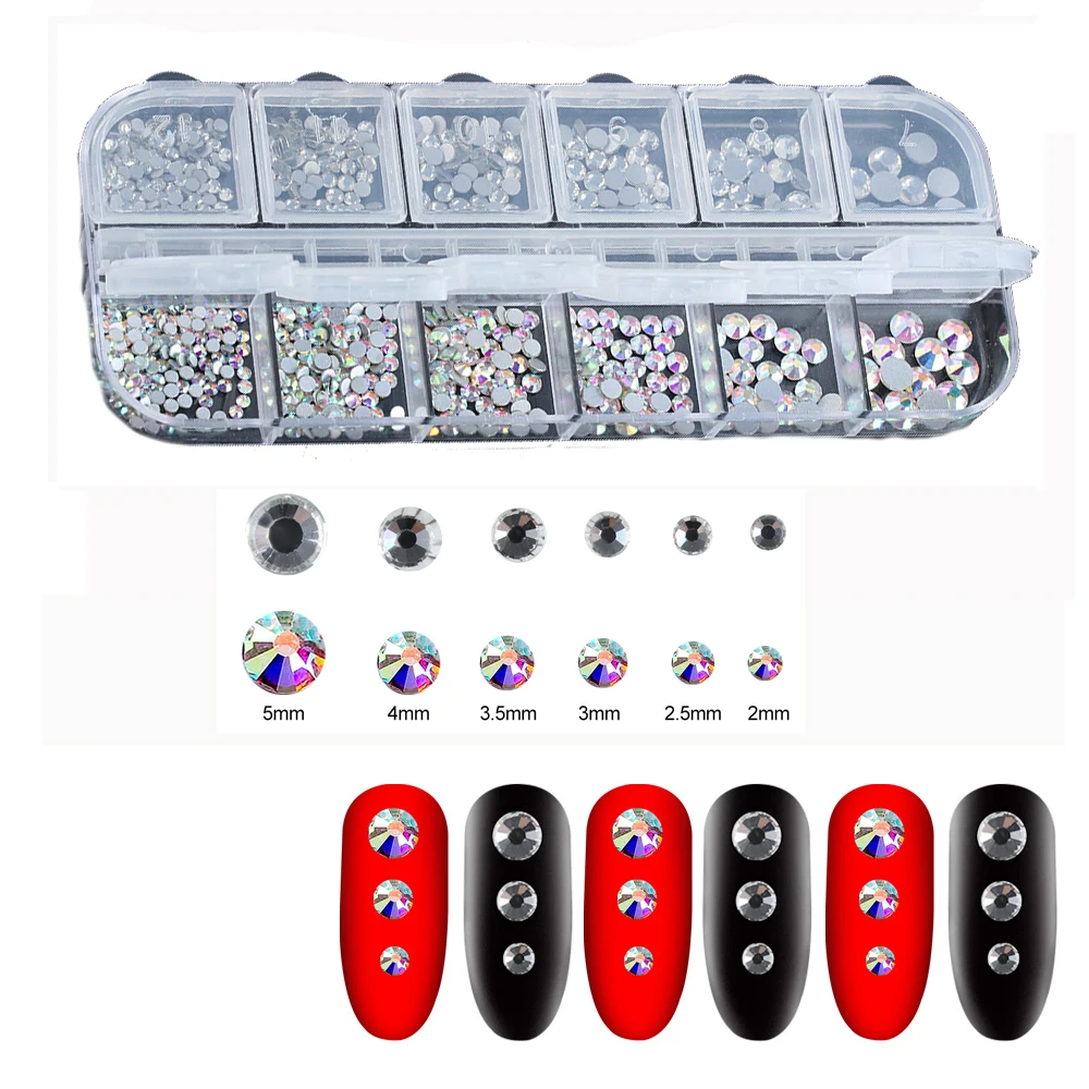 1 Box Nail Decoration Art Rhinestones AB Color with Dotting Light Flat Bottom Multi-size 3D Professional Manicure Nail Strass
1 Box Nail Decoration Art Rhinestones AB Color with Dotting Light Flat Bottom Multi-size 3D Professional Manicure Nail Strass